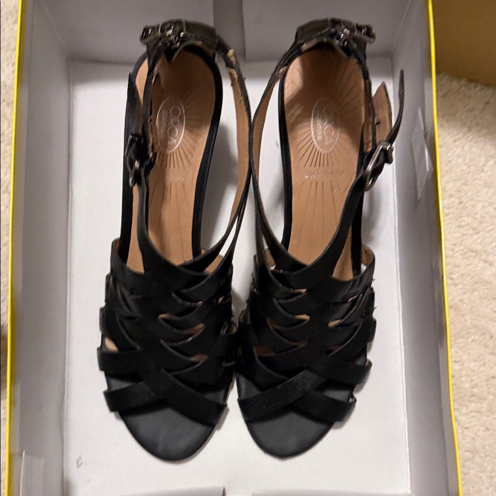Circa joann & David Elegant Black Strappy Heels